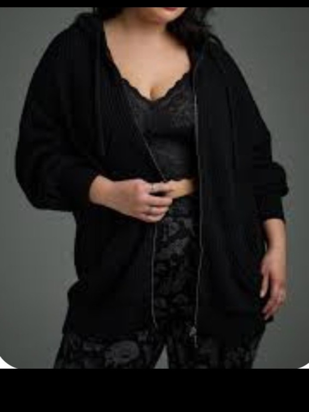 torrid Lightweight Black Zip Hoodie Jacket